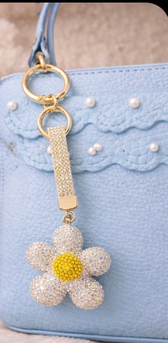 Daisy Flower Bag Charm