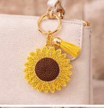 Crystal Sunflower Bag Charm