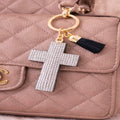Crystal Cross Bag Charm