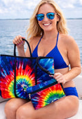 Tie-Dye Neoprene Tote & Wristlet Set