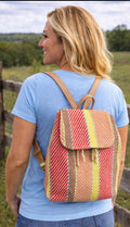 Woven Stripe Purse Backpack