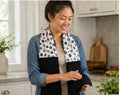Taffygirl Kitchen Boa – Black & White Floral
