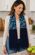Taffygirl Kitchen Boa – Blue Paisley & Navy Terry