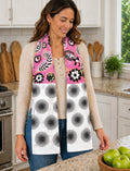 Taffygirl Kitchen Boa – Pink Paisley & Black & White Circles