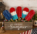 Sweet Summer Patriotic Popsicle Wood Decor – 5 pc Set