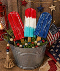 Patriotic Popsicle Wood Decor – Medium 3 pc Set