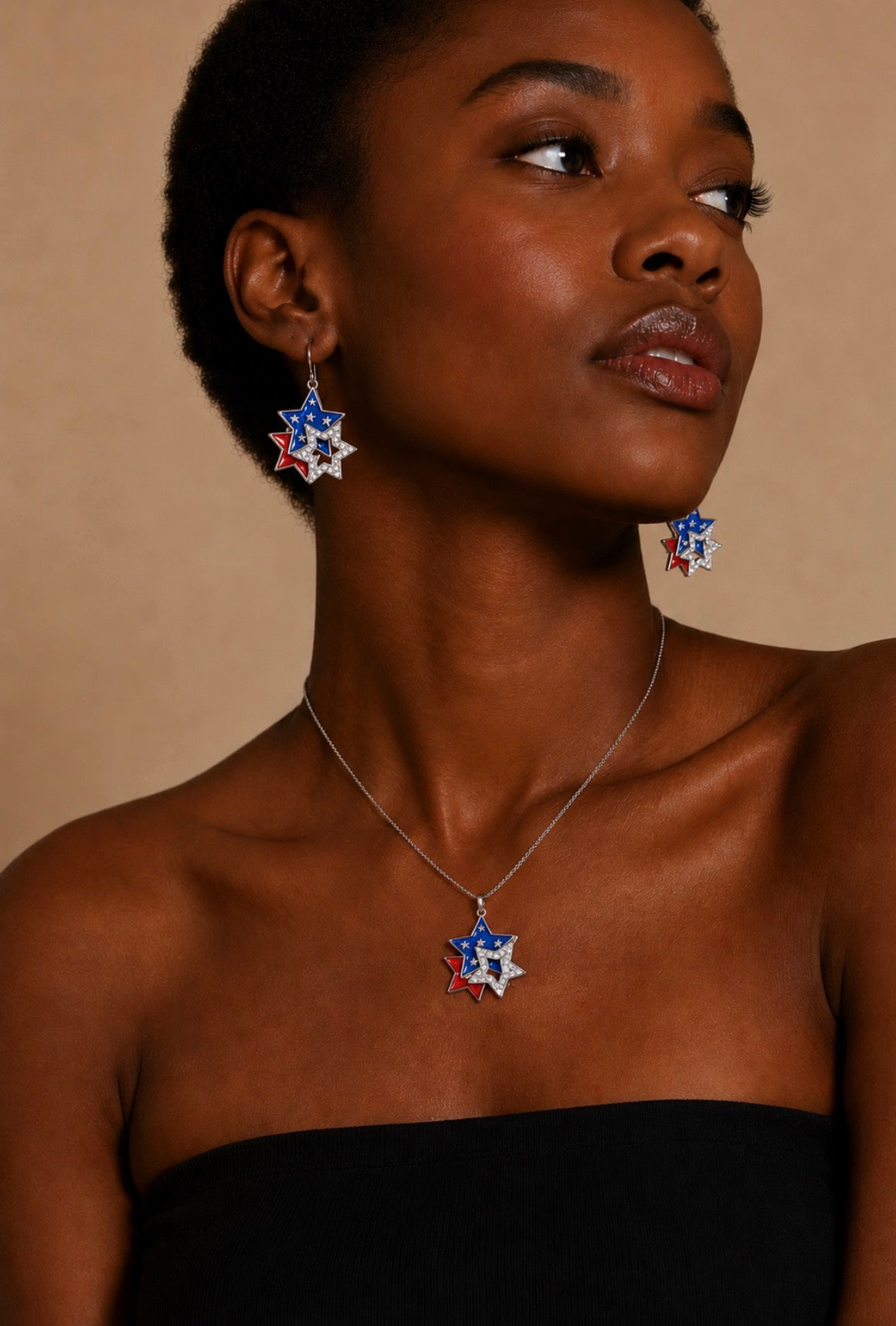 Patriotic Star Jewelry Set