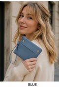 Blue Mini Wristlet Coin Purse