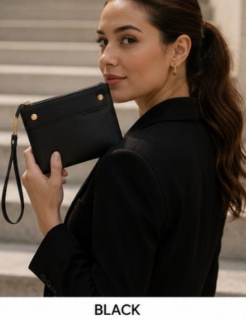 Black Mini Wristlet Coin Purse