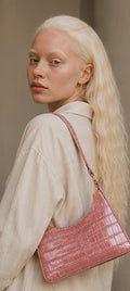 Pink Croc Shoulder Bag