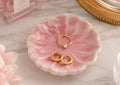 Pink Flower Ceramic Dish Jewelry Holder