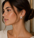 Gold Shell Textured Hoop Earrings