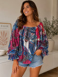 Paisley Off the Shoulder Top