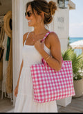 Gingham Tote Bag – Pink